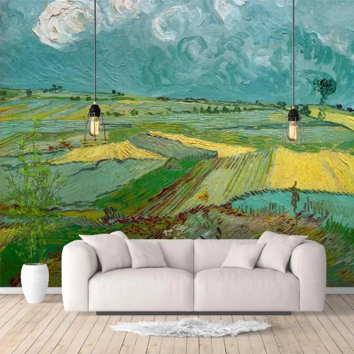 Miniatura 34 de IDEA4WALL Murales de pared para dormitorio, noche estrellada de Van Gogh, pinturas famosas, papel tapiz extraíble grande, calcomanías de pared