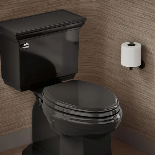 Miniatura 2 de KOHLER 4733-RL-7 Glenbury ReadyLatch - Asiento de inodoro alargado con cierre silencioso, asientos de inodoro con cierre suave, color negro