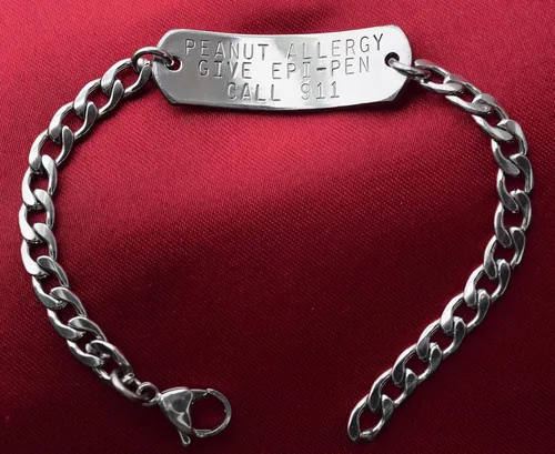 Miniatura 4 de Pulsera de identificación ajustable personalizada para niños y adultos Acero inoxidable Sin gemas