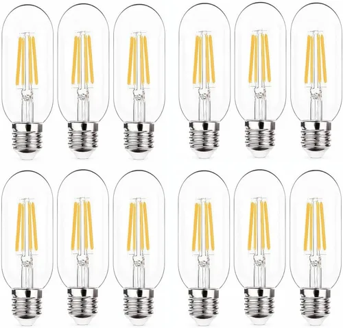 Miniatura 7 de NOTOC foco LED E26 de 4 W, equivalente a 40 W, foco tubular E26 no regulable luz cálida diurna 4000 K, foco de filamento Edison antiguo