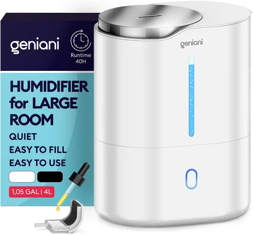 Miniatura 13 de GENIANI Humidificador portátil pequeño de niebla fría, alimentado por USB (no recargable), humidificador de escritorio compacto para plantas