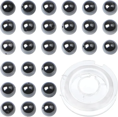 Miniatura 37 de Bymitel - Cuentas redondas de jade blanco natural de 5/32 de pulgada, 210 unidades de piedras preciosas auténticas para bricolaje y fabricación