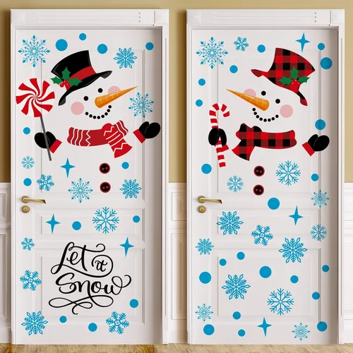 Miniatura 12 de Kajaia 4 piezas Adhesivos de puerta de Pascua felices Adhesivos de refrigerador Huevo de Pascua Flor de Pascua Conejo de Pascua Adhesivos de pared