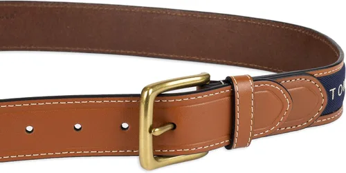 Miniatura 3 de Tommy Hilfiger Men's Fabric Inlay Casual Belt with Classic Harness Buckle