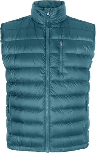 Miniatura 16 de Bakery Chaleco de plumón ligero plegable para hombre, chaleco acolchado con cuello alto, chaleco con cremallera, chaqueta sin mangas