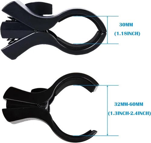 Miniatura 4 de Clip de micrófono grande, abrazadera de micrófono universal de alta resistencia con cabeza ajustable y ángulo de bloqueo y hilos de acero