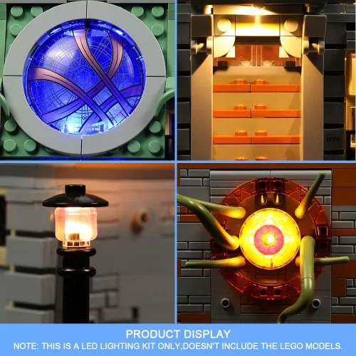 Miniatura 3 de Kit de luces LED para Sanctum Sanctorum, iluminación de bricolaje compatible con juego de construcción modular 76218 (sin modelo), luz decorativa