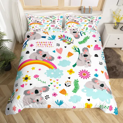 Miniatura 15 de Erosebridal Juego de ropa de cama para niños de construcción tamaño individual para niños, cubierta de edredón para camiones excavadoras, juego