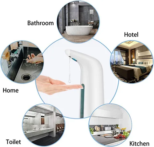 Miniatura 2 de Dispensador de jabón automático sin contacto para baño y cocina, dispensador de jabón líquido de manos, IPX6 resistente al agua, 14 onzas líquidas