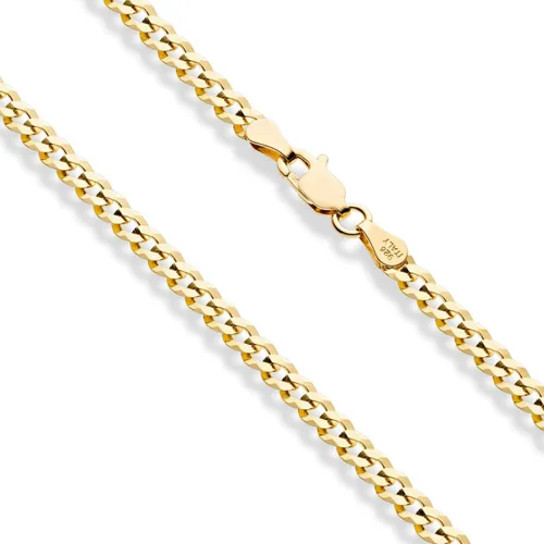 Miniatura 2 de Miabella Tobillera de cadena de eslabones cubanos de plata de ley 925 sólida de 0.138in con corte de diamante para mujer, fabricada en Italia