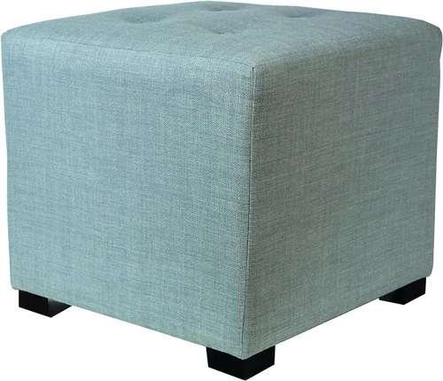 Miniatura 10 de MJL Furniture Designs Merton Collection - Otomana moderna tapizada de tela, con reposapiés de 4 botones, serie Dawson, Brindle