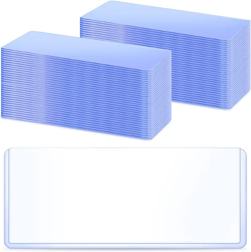 Miniatura 9 de Sepamoon 60 fundas para billetes de dólar, 6.9 x 2.95 pulgadas, fundas de plástico duro transparente para monedas, impermeables, soporte