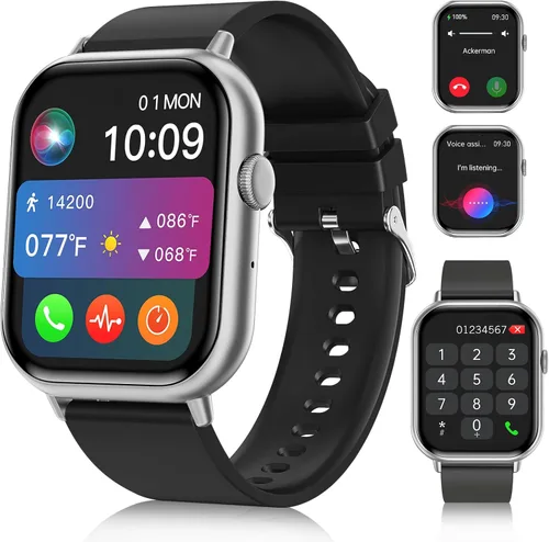 Miniatura 8 de Relojes inteligentes para hombres y mujeres (respuesta/hacer llamadas), 2.01 pulgadas, pantalla HD, reloj de seguimiento de actividad física