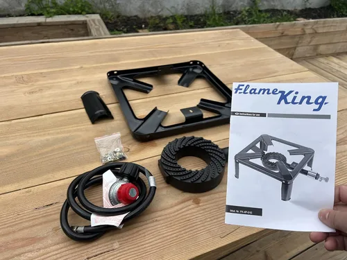 Miniatura 5 de Flame King Trabajo Pesado 120,000 BTU, 0-20 PSI, Freidora de Pavo Quemador Individual de Propano Bayou Cooker, Estufa Exterior para Elaboración