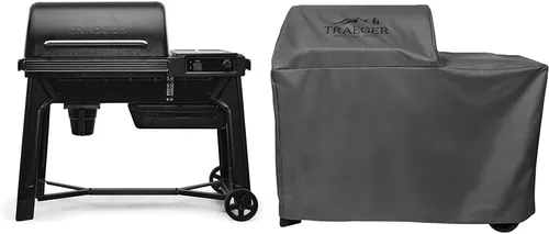 Paquete de Traeger Grills TFB86MLH Woodridge - Parrilla eléctrica de pellets de madera y ahumador + cubierta de parrilla Traeger de longitud