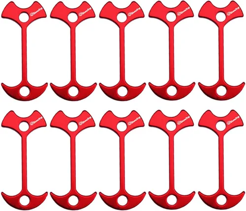 Miniatura 4 de 10 clavijas de estacas para tienda de campaña de espina de pescado, alargan la cubierta, tapón de anclaje de clavos, tensor de guyline, accesorios