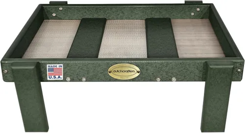 Comedero para pájaros DutchCrafters Amish hecho en Estados Unidos, comederos de plataforma para aves silvestres, independientes y para exteriores,