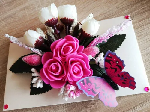 Miniatura 6 de D-Seven Flores artificiales, 100 unidades, mini rosas de espuma para manualidades, ramos de boda, centros de mesa de baby shower, arreglos florales