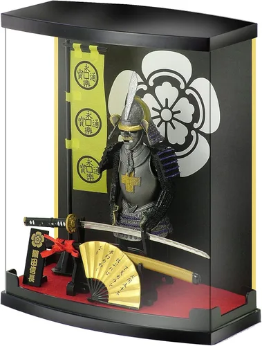 Miniatura 15 de MEISTER JAPAN Samurai Figura Naoe Kanetsugu Estatua de 8.3 pulgadas con vitrina 1:10 scale armor with iconic "Ai" love-crest helmet, miniature