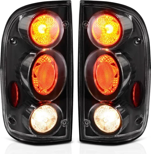 Miniatura 10 de AUTOSAVER88 Luces Traseras Compatibles con 86-94 1986-1994 Hardbody D21, 1995-1997 Hardbody Pickup Lámparas Traseras Carcasa Negra Lente Transparente