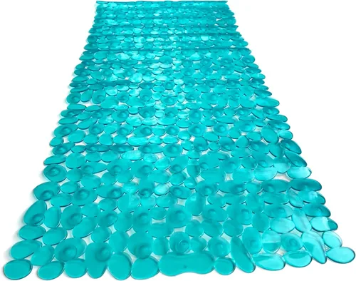 Miniatura 52 de Alfombra antideslizante para bañera y ducha "Pebbles" de 27 x 14 pulgadas, ovalada, no tóxica, segura, limpia, lavable a máquina, agarre y drenaje