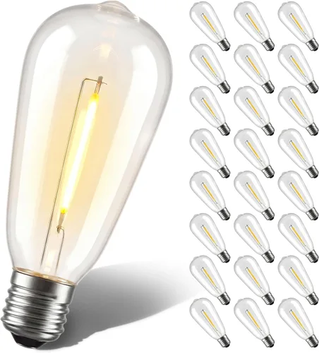 Miniatura 10 de Paquete de 10 bombillas LED, bombillas de repuesto regulables inastillables de 0.6 W, ST40 E17, bombillas de plástico transparente para tira