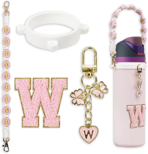 Miniatura 51 de Lindo juego de dijes de letras compatible con botella de agua Owala de 24 oz, 32 oz, 40 oz, Owala Kids, vaso térmico de café Owala, Owala FreeSip