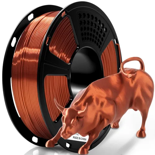 Miniatura 22 de GEEETECH Filamento PLA de color dorado sedoso de 0.069 libras, filamento de seda brillante para impresora 3D, carrete de 2.2 libras, precisión
