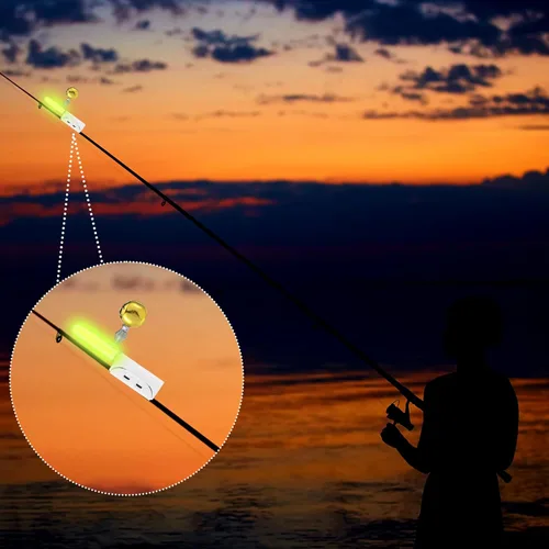 Miniatura 6 de Retisee 9 Piezas de 2.5 Pulgadas de Palos Luminosos para Pesca LED, Luz para Caña de Pesca Nocturna, Alarma Luminosa de Picada de Pesca Nocturna