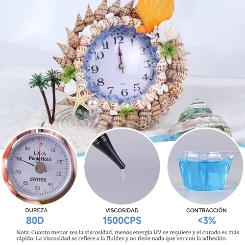 Miniatura 3 de LET'S RESIN Kit de resina para pegar con luz UV, secado y pegado en segundos, 1.06 oz, incluye linterna UV para fusión, pegamento para joyería