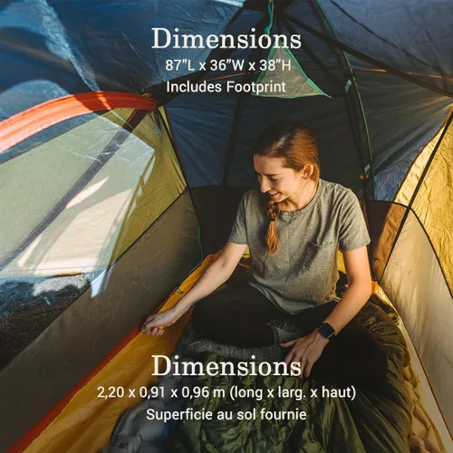 Miniatura 6 de Coleman PEAK1 - Tienda de campaña premium impermeable para mochileros con toldo contra lluvia y huella, tienda de camping ligera que soporta vientos