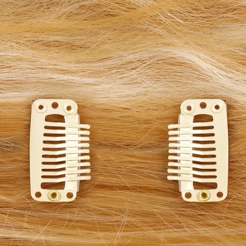 Miniatura 5 de WILLBOND - 30 piezas de broches para extensiones de pelo de 32 mm con 9 dientes, broches para pelucas y extensiones de pelo, peine pequeño