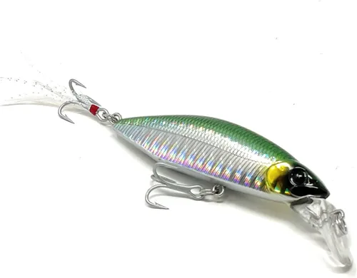 Miniatura 9 de VENSE La Bala Minnow Señuelo de pesca 2.756 in Super hundimiento agua dulce/agua salada dos anzuelos agudos 3X VMC Mod. 6504