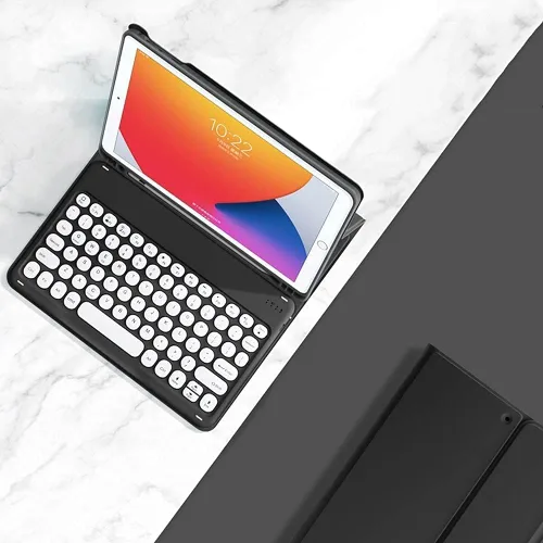 Miniatura 19 de Funda de teclado para iPad Air de 13 pulgadas (M4-2026, M3-2025, M2-2024)/Pro de 12.9 pulgadas (6ª, 5ª, 4ª generación, 3ª generación), funda de Azul