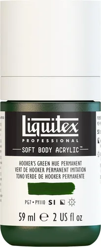 Miniatura 123 de Liquitex Professional Soft Body - Pintura acrílica, botella de 2 onzas (59 ml), blanco titanio Titanio Blanco