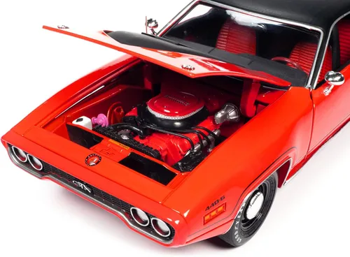 Miniatura 3 de 1971 Plymouth GTX 440+6 Hardtop Tor Rojo con Negro Clase Superior de 1971 ''American Muscle 30 Aniversario 1/18 Modelo de Auto Fundido a Presión por
