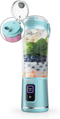 Miniatura 18 de Ninja BC151EM Blast Licuadora Portátil, Sin Cable, Recipiente de 18oz, Licuadora Personal para Batidos y Licuados, Libre de BPA, Tapa Hermética