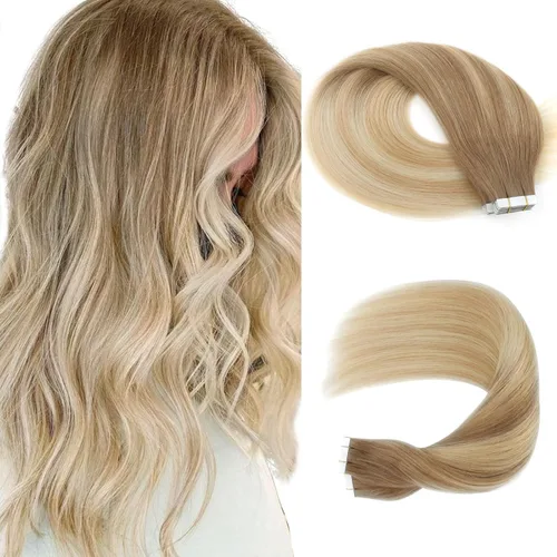 Miniatura 32 de Sassina Extensiones de Cabello Humano con Cinta Negro Azabache 12 Pulgadas 30g/paquete 20pcs Liso Sin Costuras Trama de Piel Extensiones de Cabello