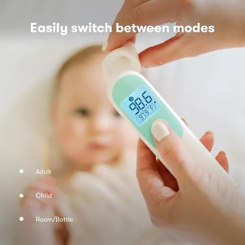 Miniatura 4 de Termómetro Frida Baby, termómetro infrarrojo 3 en 1 para oído, frente y sin contacto, termómetro de fiebre para bebé, lactantes, niños pequeños