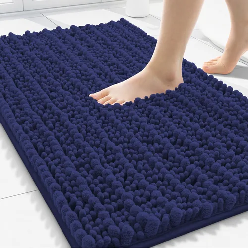 Miniatura 220 de Smiry Alfombras de Baño 24x16 pulgadas, Alfombras de Baño de Chenilla Extra Suaves y Absorbentes, Respaldo de Goma Antideslizante, Lavable a Máquina