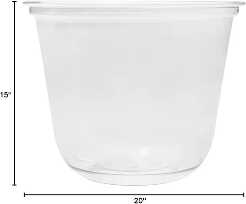 Miniatura 10 de Karat Vaso transparente PET de 12 oz, en forma de U (3.858 in) - 1,000 ct