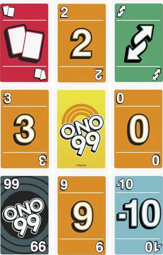 Miniatura 4 de Mattel Games Juego de 3 juegos de cartas con UNO, Phase 10 y ONO 99, diversión de viaje para niños y noches familiares con caja de lata