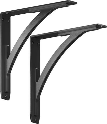 Miniatura 86 de Starby Charleston Soportes de acero resistente para repisa de chimenea, estante flotante, soporte de encimera, soldado a mano (paquete de 2)