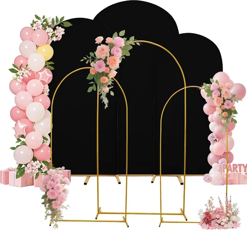 Miniatura 45 de Funda para arco de boda de 6 pies, tela elástica para arcos pequeños, cabinas de fotos y decoración de fiestas, para cumpleaños, duchas