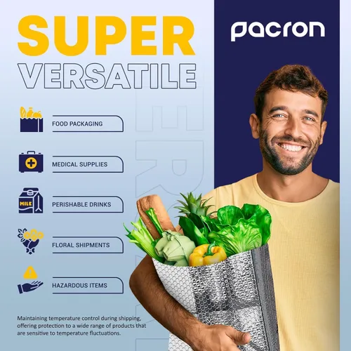 Miniatura 7 de Paquete de 10 forros aislados de 8 x 8 x 8 pulgadas, bolsas de envío aisladas autosellantes para alimentos y productos perecederos, forros