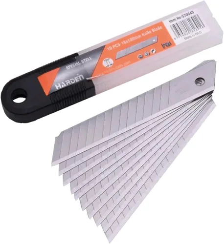 Edward Tools Cuchillos utilitarios/cortador de caja a presión, paquete de 0.394-0.709 in, acero SK5 afilado, estuche organizador de plástico