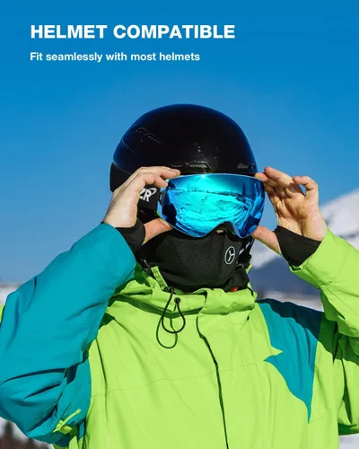 Miniatura 2 de ZIONOR X7 - Gafas de esquí y snowboard para hombres y mujeres, antivaho con protección UV, diseño esférico de doble lente