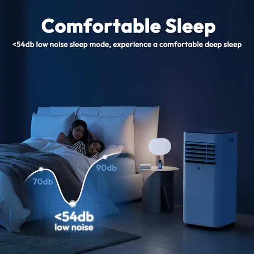 Miniatura 7 de Acondicionadores de aire portátiles de 10,000 BTU, aire acondicionado portátil con control remoto para habitación de hasta 450 pies cuadrados