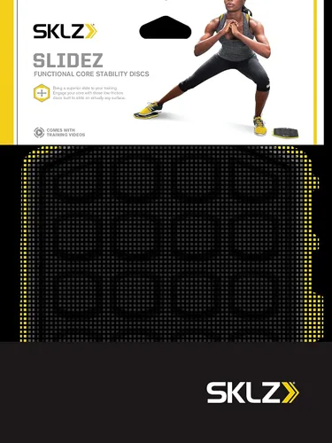 Miniatura 7 de SKLZ Slidez - Discos deslizantes de ejercicio de doble cara para ejercicios de estabilidad central para manos y pies, uso estándar, amarillo
