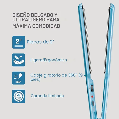 Miniatura 3 de BabylissPRO Nano Titanium Ultra-Thin Hair Straightener, Professional Flat Iron, 5-Inch Extended Plates for Faster Straightening, for All Hair Types